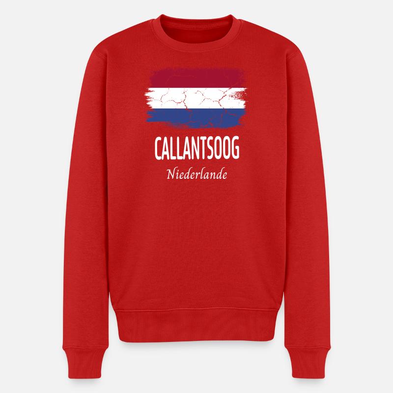 Callantsoog - Pull Premium bio Homme - rouge