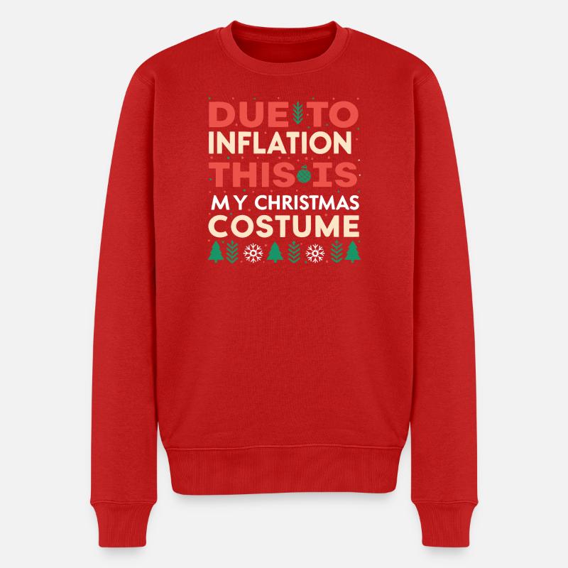 Weihnachtskostüm Humor Inflation - Männer Premium Bio Pullover - Rot