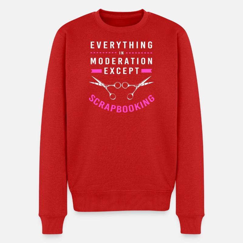 Scrapbooking Scrapbook - Männer Premium Bio Pullover - Rot