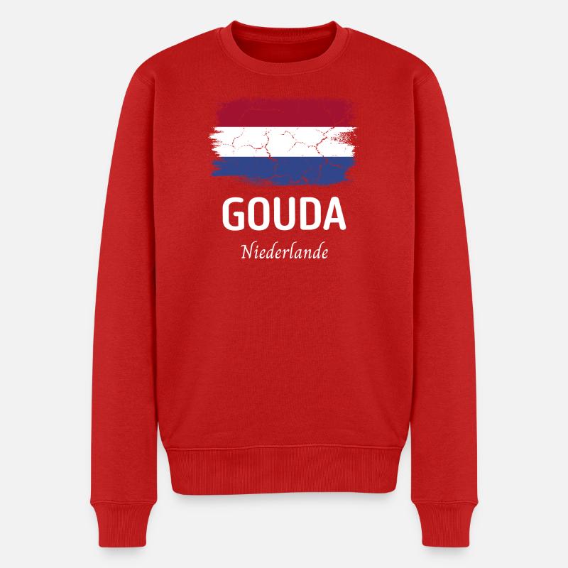 Gouda - Pull Premium bio Homme - rouge