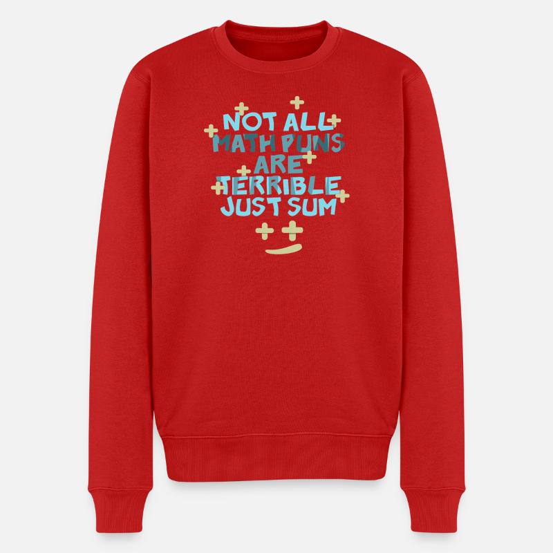 Mahtelehrer Mathe Geometrie Schule Mathematik - Männer Premium Bio Pullover - Rot