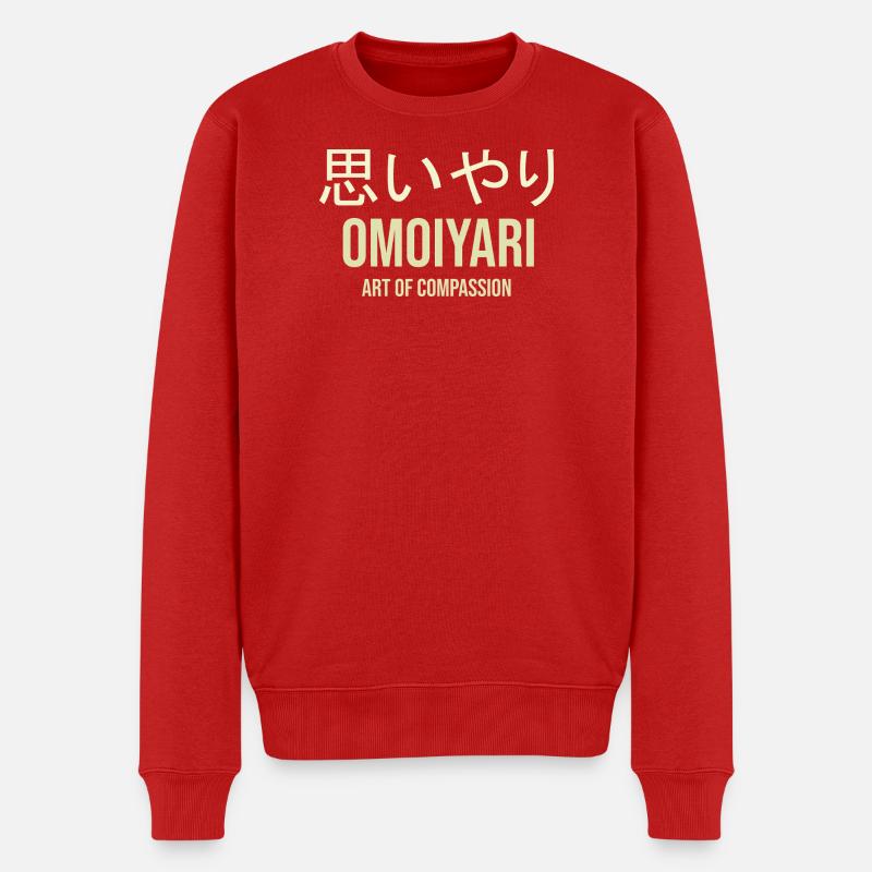 Japanisches Mitgefühl Kunst des Mitgefühls - Männer Premium Bio Pullover - Rot