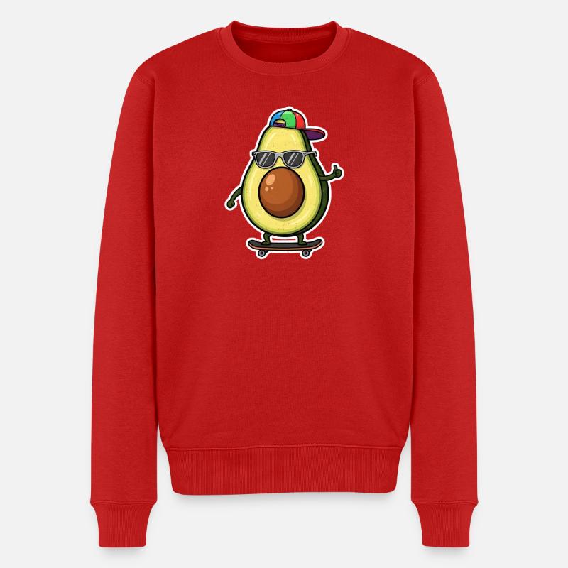 Avocado Skateboard Vibe - Männer Premium Bio Pullover - Rot