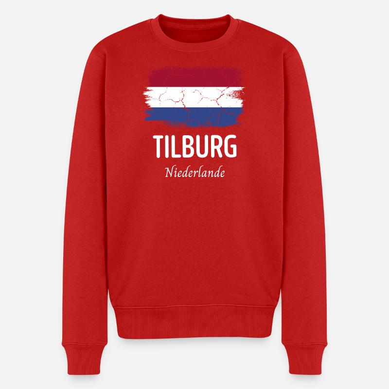 Tilburg - Pull Premium bio Homme - rouge