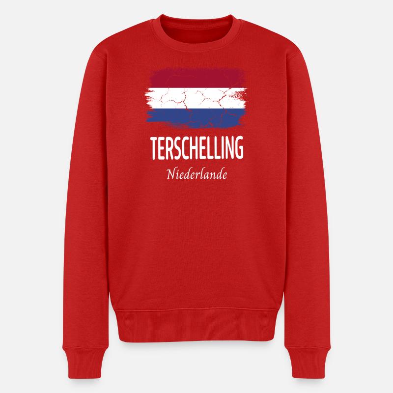Terschelling - Pull Premium bio Homme - rouge