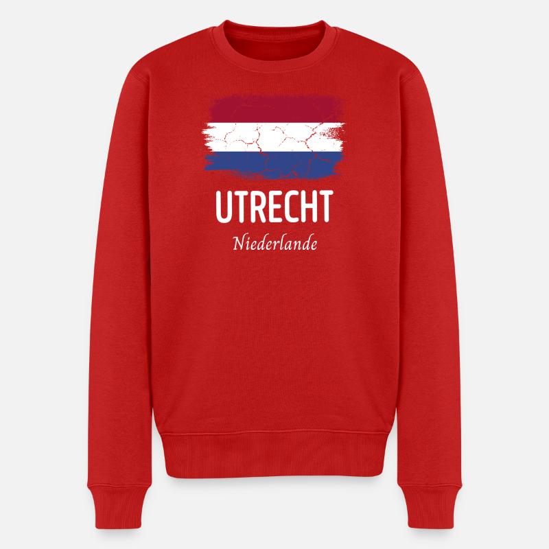 Utrecht - Männer Premium Bio Pullover - Rot