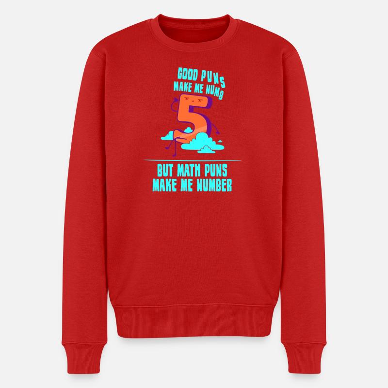 Mahtelehrer Mathe Geometrie Schule Mathematik - Männer Premium Bio Pullover - Rot