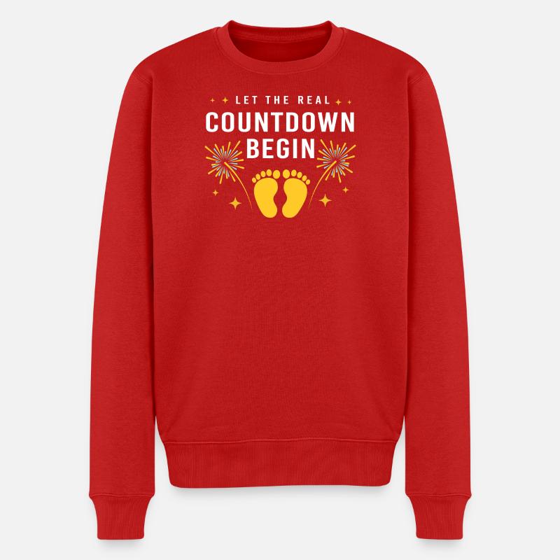 Gender Reveal Neujahr - Männer Premium Bio Pullover - Rot