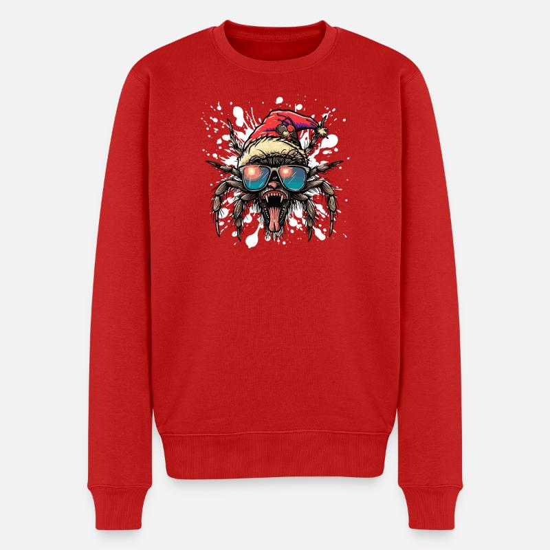 Tarantula Weihnachten Lustig - Männer Premium Bio Pullover - Rot