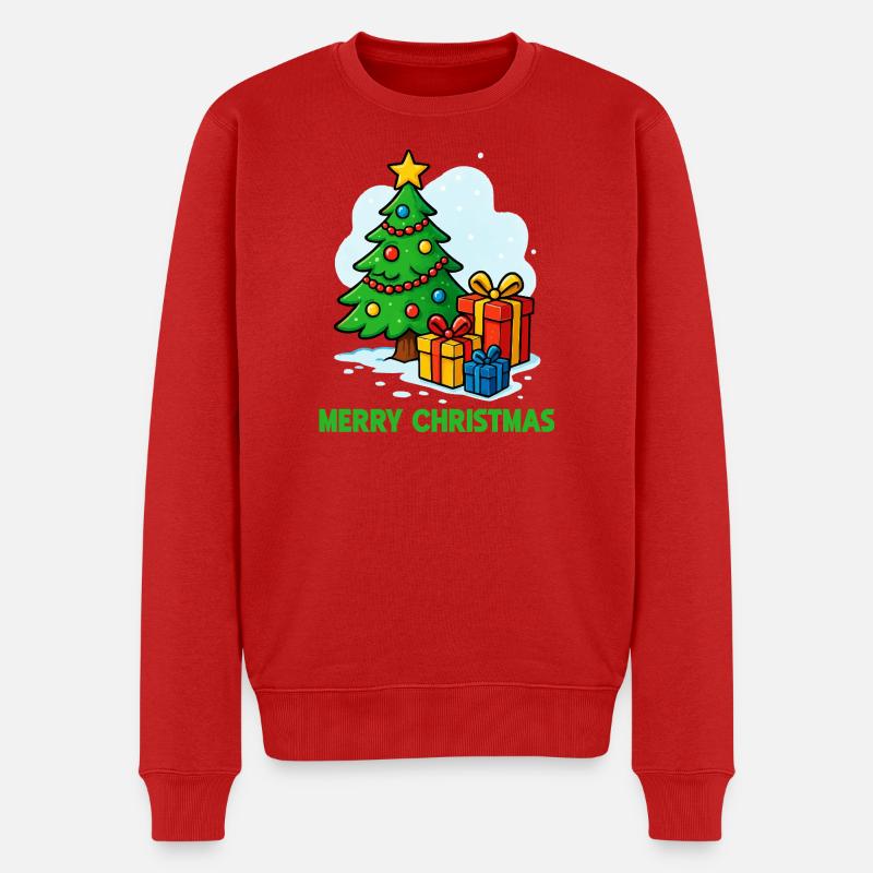 Sapin de Noël avec cadeaux - Pull Premium bio Homme - rouge
