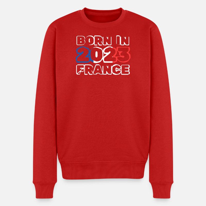 2023 - Männer Premium Bio Pullover - Rot