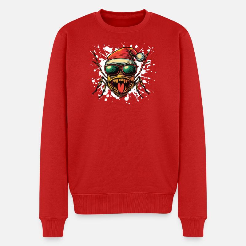 Ameise Weihnachten Lustig - Männer Premium Bio Pullover - Rot