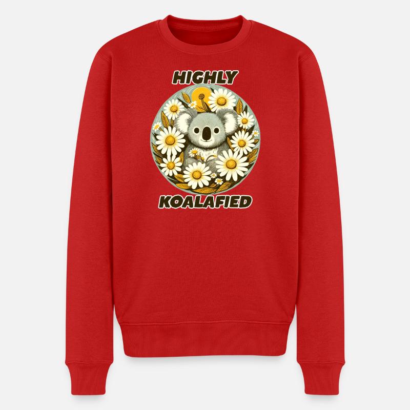 Stark koalafizierter Daisy Koala - Männer Premium Bio Pullover - Rot