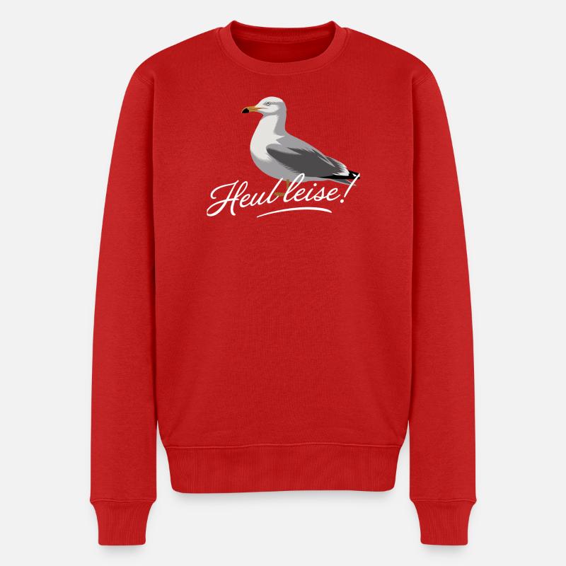Hurler doucement mouette illustration drôle dire - Pull Premium bio Homme - rouge