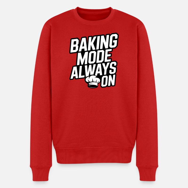 Backenmodus Immer An - Männer Premium Bio Pullover - Rot
