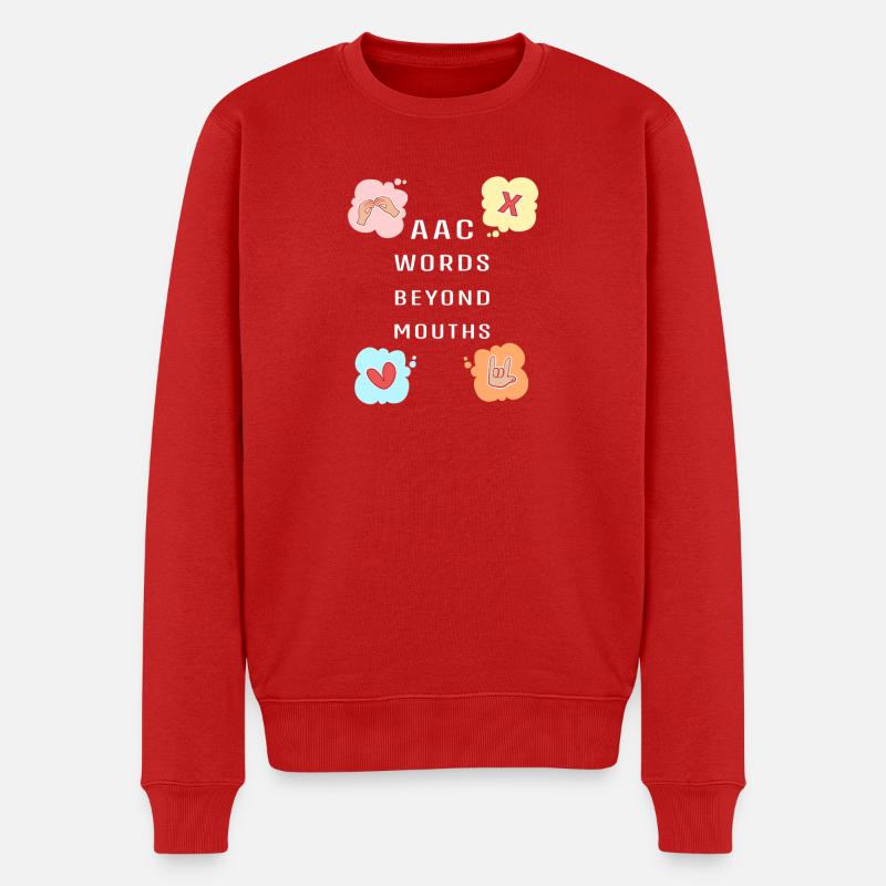 AAC Kommunikation SLP Gebärdensprache - Männer Premium Bio Pullover - Rot