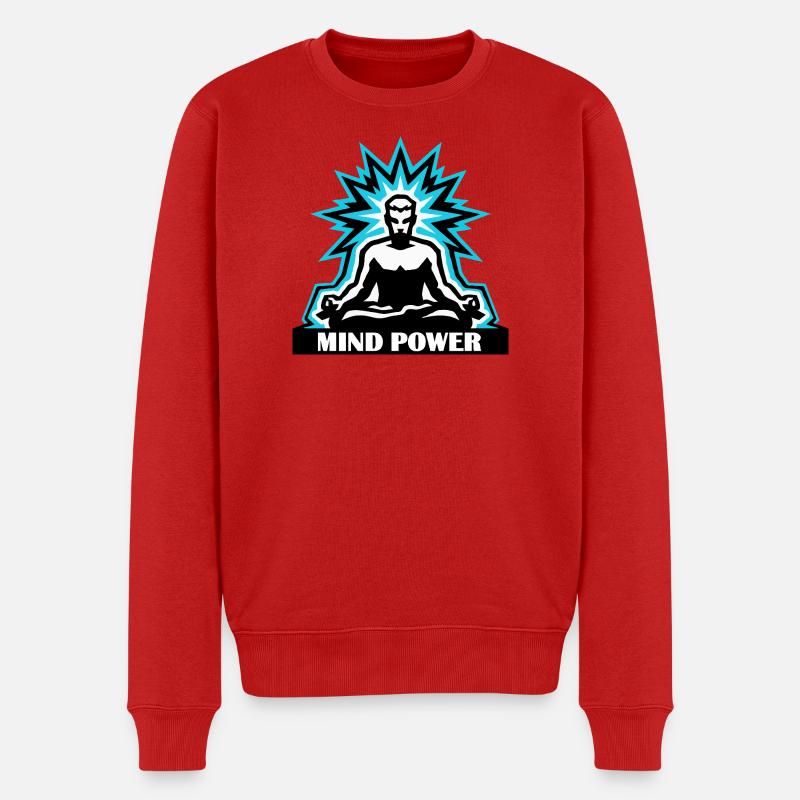 Mind Power Meditation Aura - Männer Premium Bio Pullover - Rot