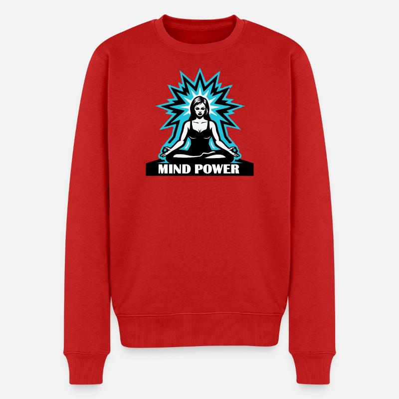 Mind power vrouw - Pull Premium bio Homme - rouge