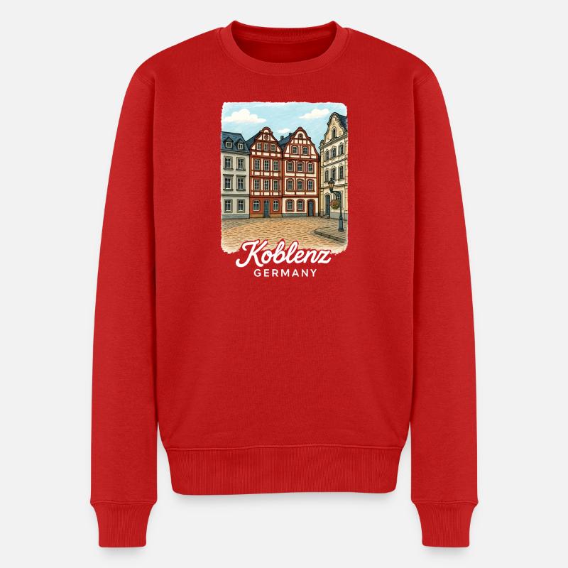 Koblenz - Männer Premium Bio Pullover - Rot
