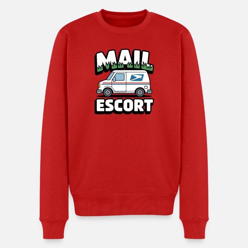 Postbotenzustellung für Postboten - Männer Premium Bio Pullover - Rot
