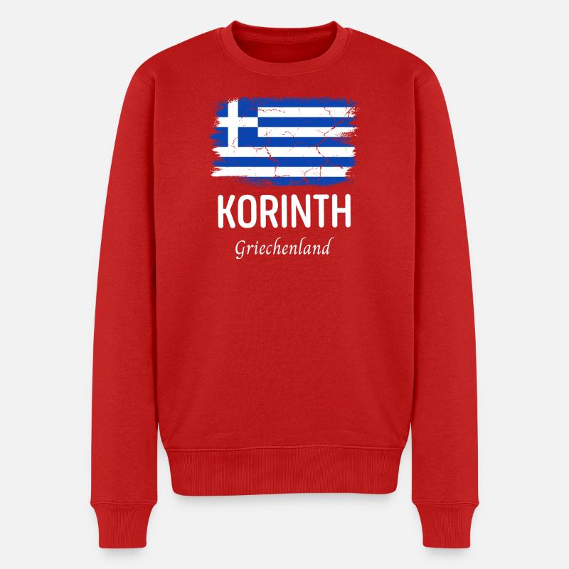 Corinthe - Pull Premium bio Homme - rouge