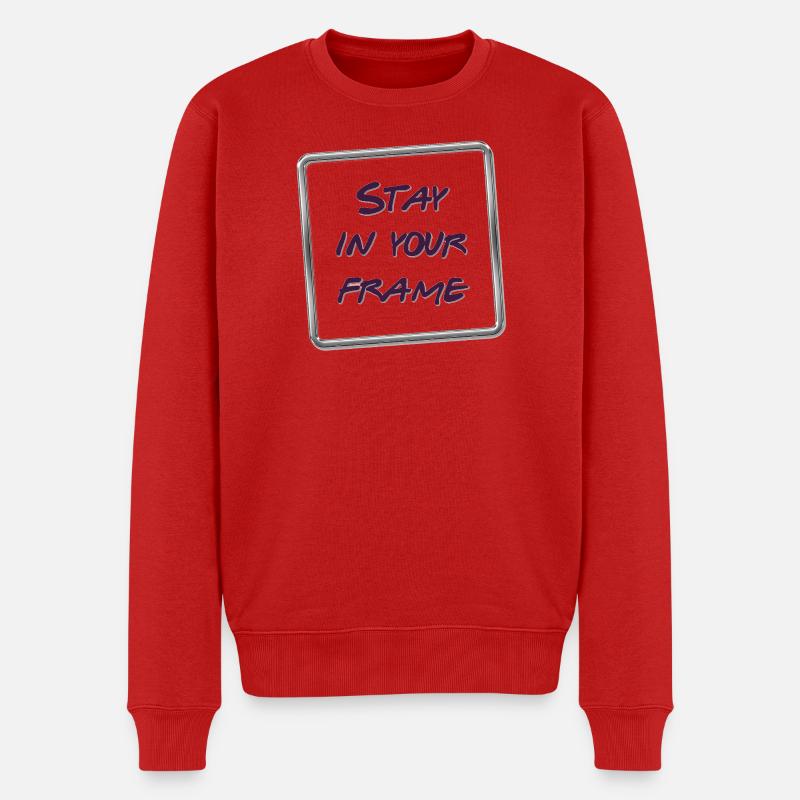 Stay in your frame - Männer Premium Bio Pullover - Rot