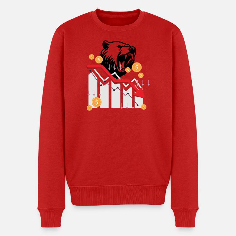 Baisse - Männer Premium Bio Pullover - Rot