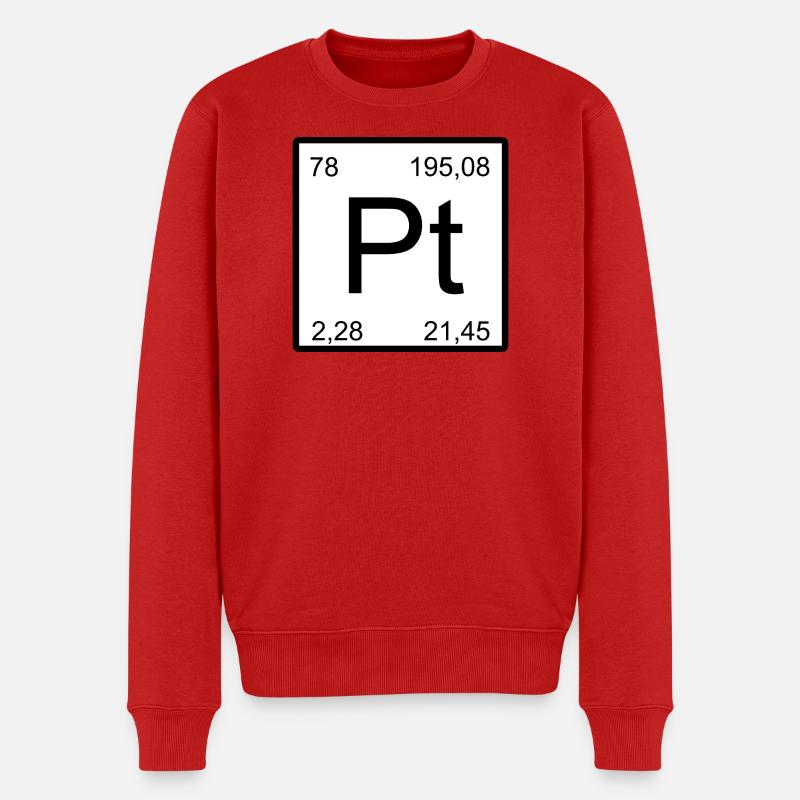 Platinum Pt Element Typog - Pull Premium bio Homme - rouge
