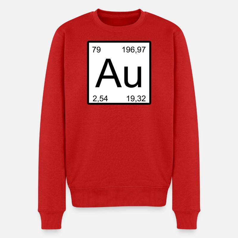 Gold Element Minimal - Männer Premium Bio Pullover - Rot