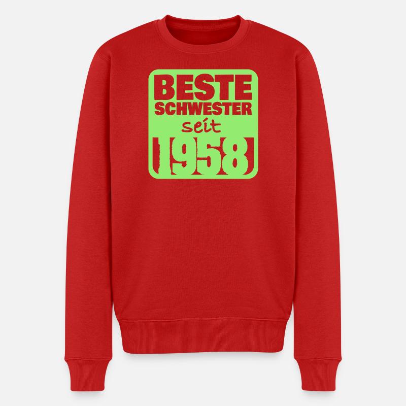 Schwesterchen 1958 - Männer Premium Bio Pullover - Rot