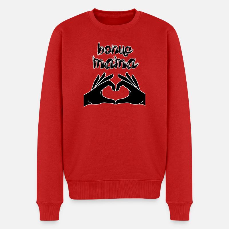 Bonus Mama - Männer Premium Bio Pullover - Rot