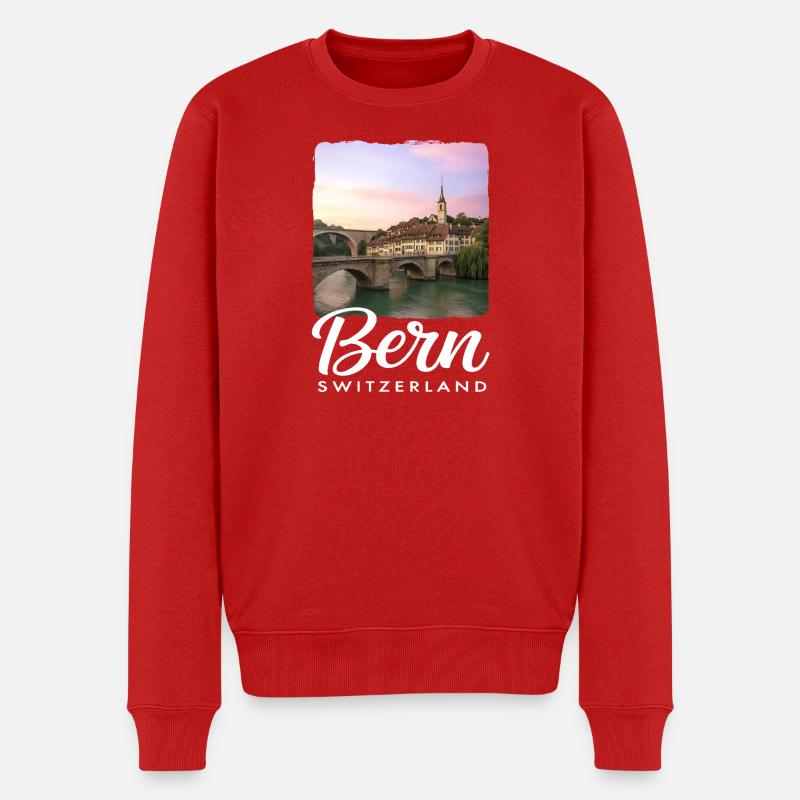 Bern Schweiz - Männer Premium Bio Pullover - Rot