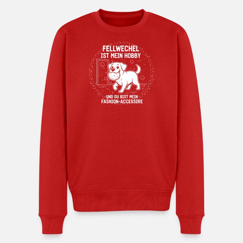Fellwechsel ist mein Hobby - Männer Premium Bio Pullover - Rot