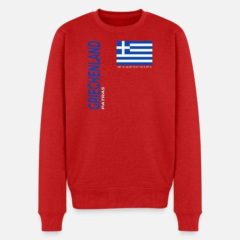 Patras - Pull Premium bio Homme - rouge