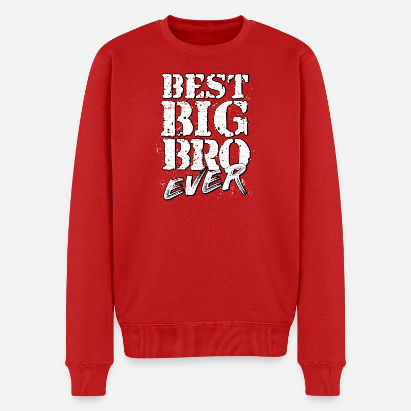 big bro - Männer Premium Bio Pullover - Rot