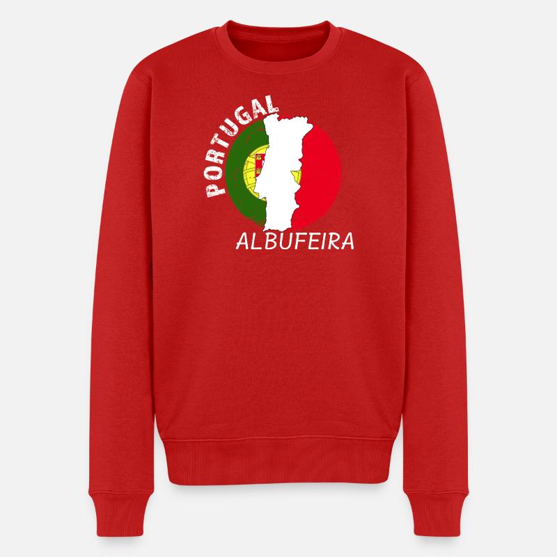 Albufeira - Pull Premium bio Homme - rouge