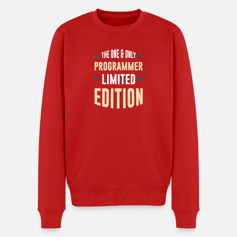Einziger Programmierer Limited Edition - Männer Premium Bio Pullover - Rot
