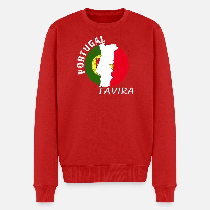 Tavira - Männer Premium Bio Pullover - Rot