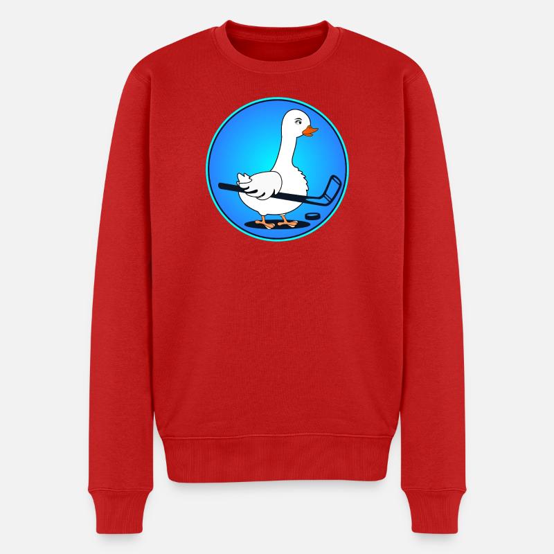 Gänsehockey - Männer Premium Bio Pullover - Rot