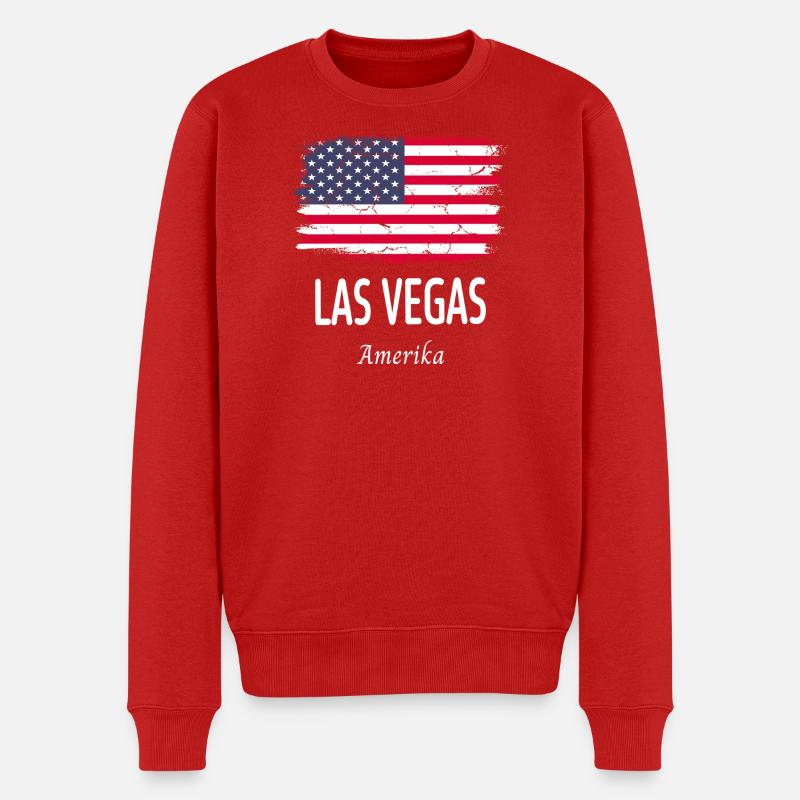 Las Vegas - Männer Premium Bio Pullover - Rot