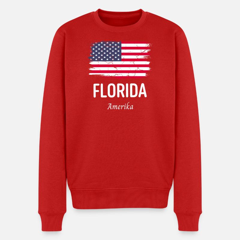 Florida - Männer Premium Bio Pullover - Rot