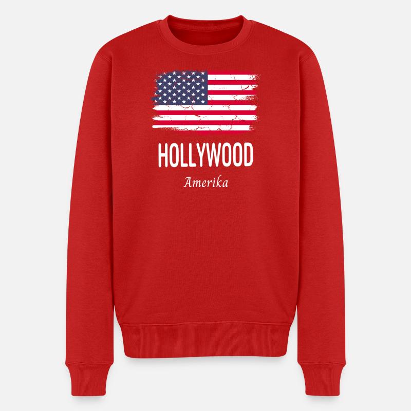 Hollywood - Männer Premium Bio Pullover - Rot