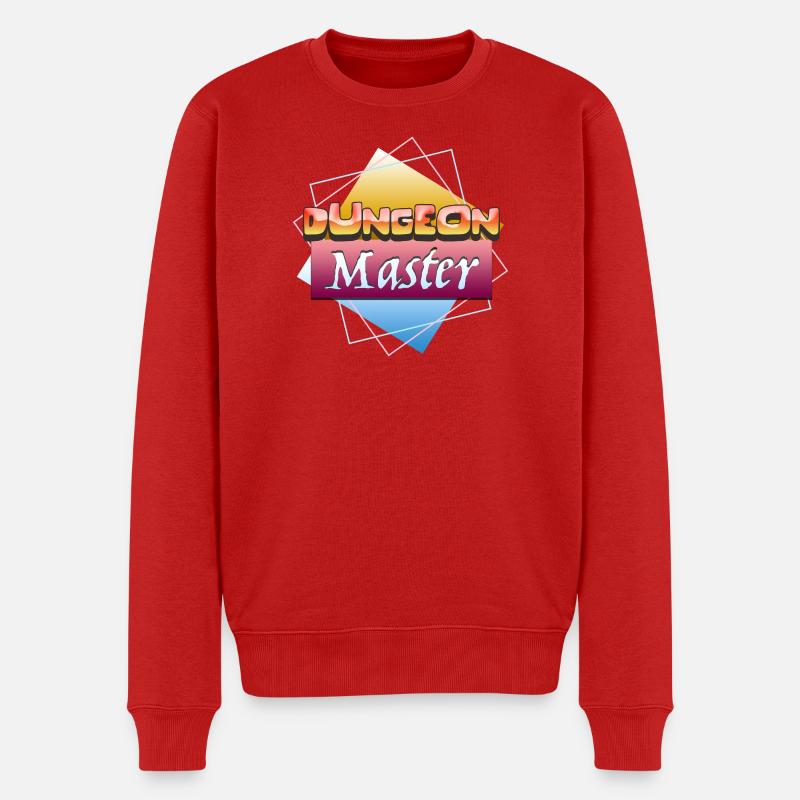Retro Dungeon Masters Spieldesign-Meister - Männer Premium Bio Pullover - Rot