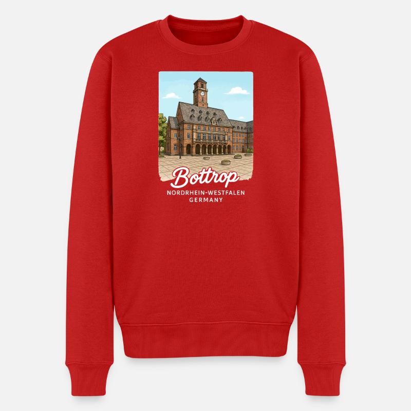 Bottrop - Männer Premium Bio Pullover - Rot