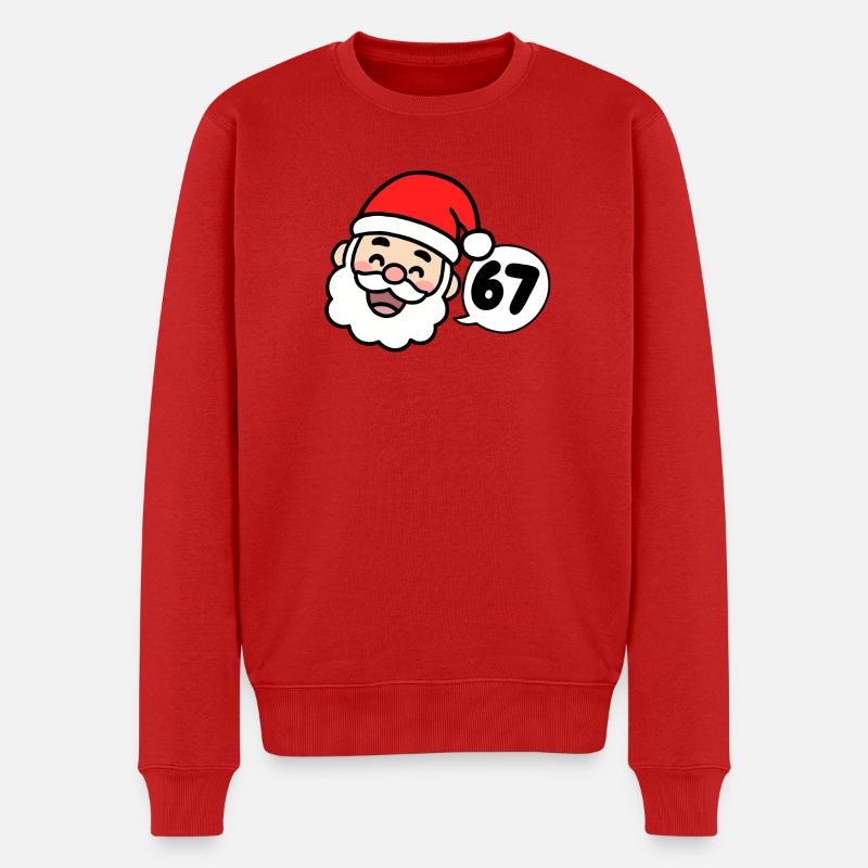 Santa sagt 67 - Männer Premium Bio Pullover - Rot