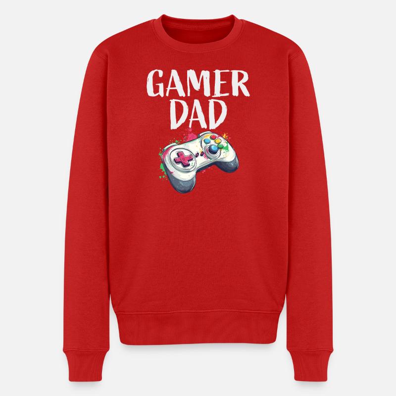 Projecteur de manette Gamer Dad - Pull Premium bio Homme - rouge