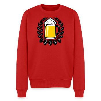 Bier - Men's Premium Organic Jumper - red - Front - Nico (187cm)