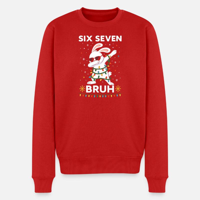 Rabbit_six_seven bouillon - Pull Premium bio Homme - rouge