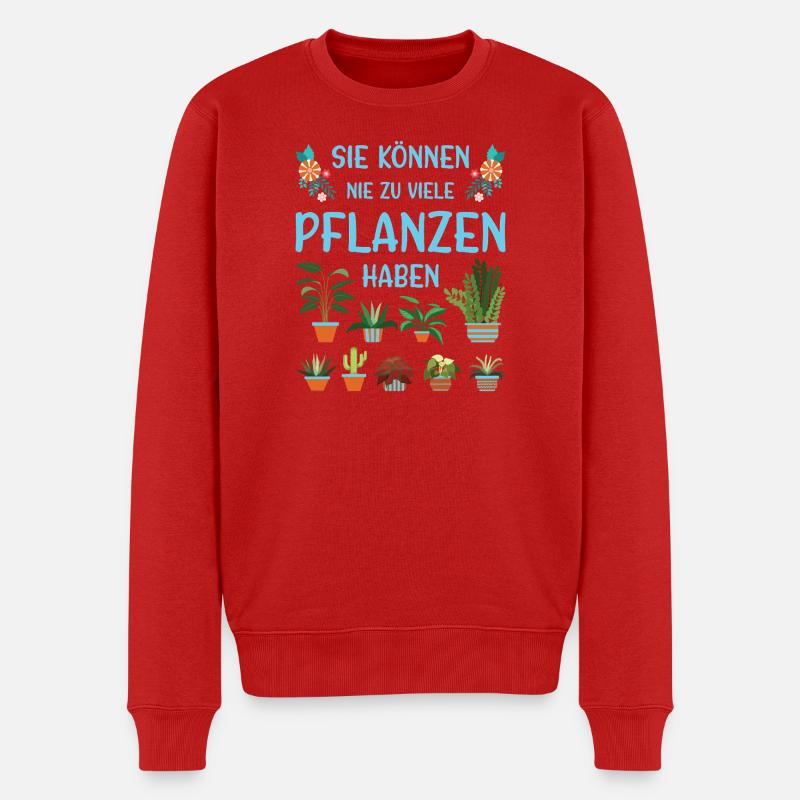 Gärtner Spruch Gärtnerei Hobbygärtner Kleingärtner - Männer Premium Bio Pullover - Rot