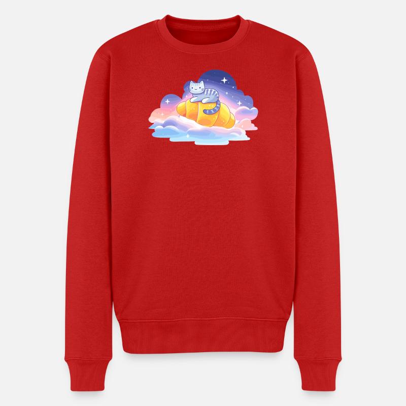 Un chaton dans le nuage rêve - Pull Premium bio Homme - rouge